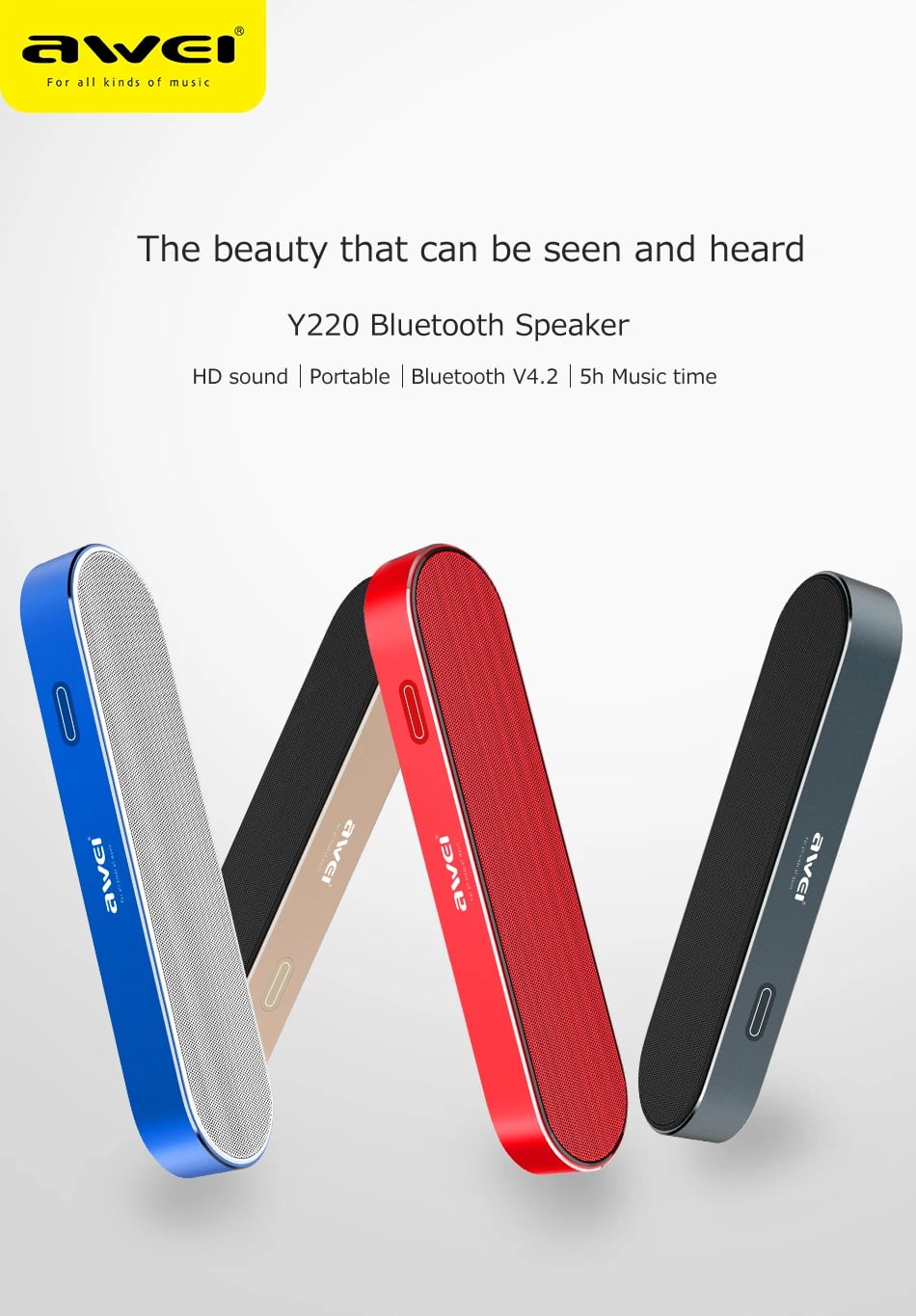 AWEI Y220 Wireless Bluetooth Speaker image 1