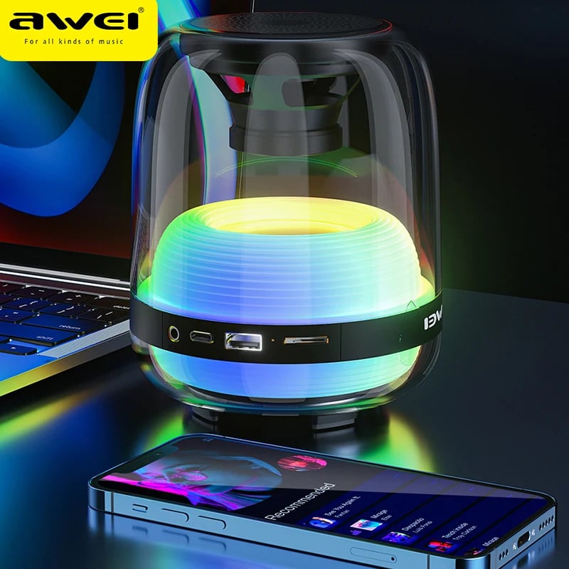 Awei Y386 RGB Lights Bluetooth 5.1 Speaker image 1