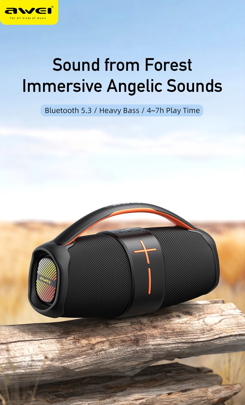 Awei Y887 Portable Outdoor Bluetooth Speaker image 1
