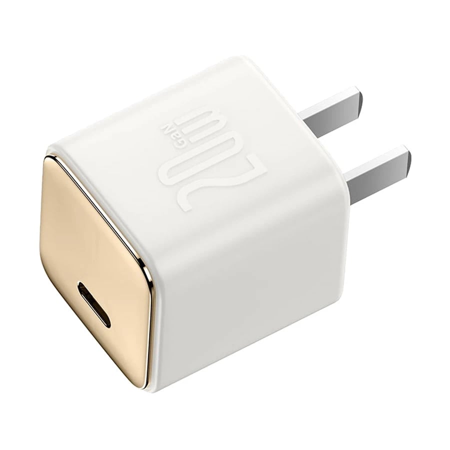Baseus GaN3 1C 20W CN Fast Charger Adapter White image 1