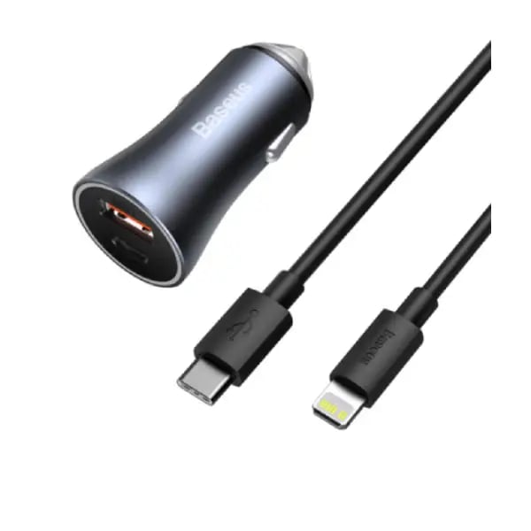 Baseus TZCCJD-B0G 40W Dual USB Port Mini Car Charger image 1