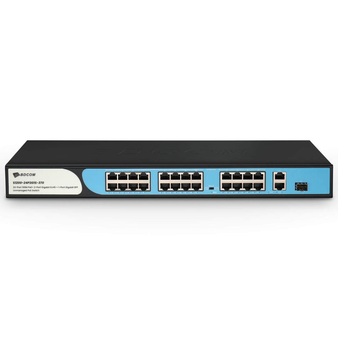 BDCOM S1200-24P2G1S-370 24 Port Unmanaged POE Switch image 1