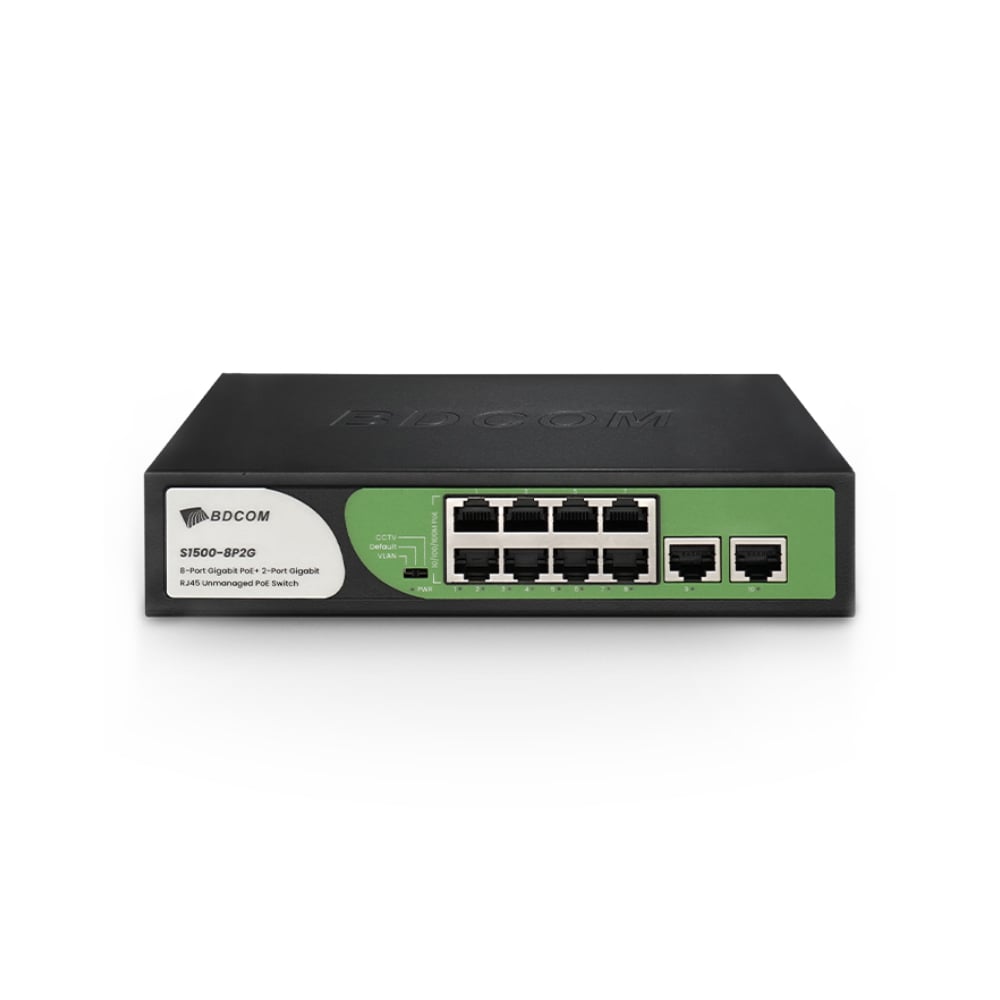 BDCOM S1500-8P2G 10-Port Gigabit PoE Unmanaged Switch image 1