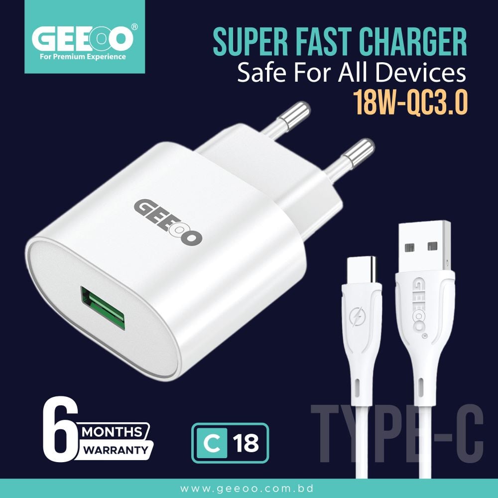C18 Super Fast Charger Type-C,Micro,Lightning image 1