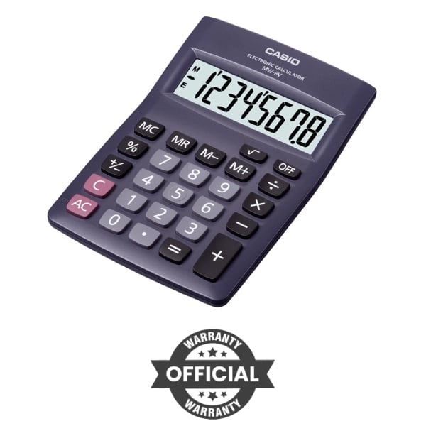 CASIO MW-8V Basic Calculator image 1