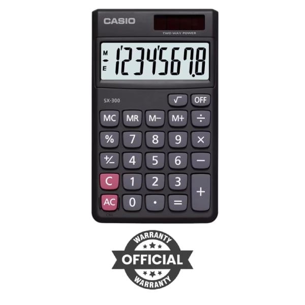Casio SX-300-W Portable Basic Calculator image 1