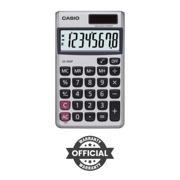 Casio SX-300P-W Portable Basic Calculator image 1