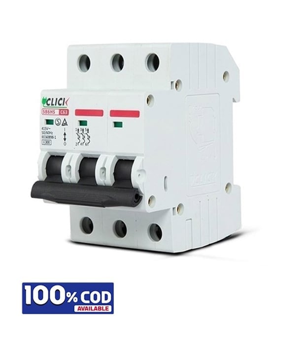 Click Circuit Breaker MCB 3P 20A C 6KA image 1