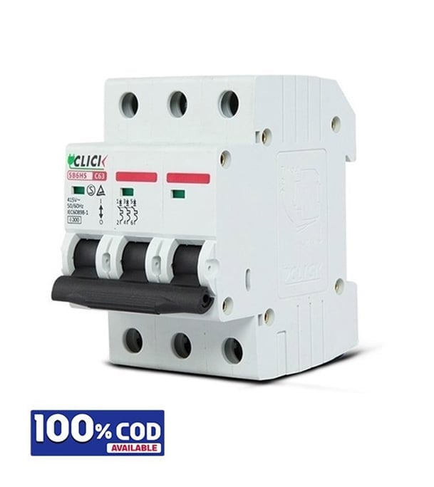 Click Circuit Breaker MCB 3P 25A C 6KA image 1