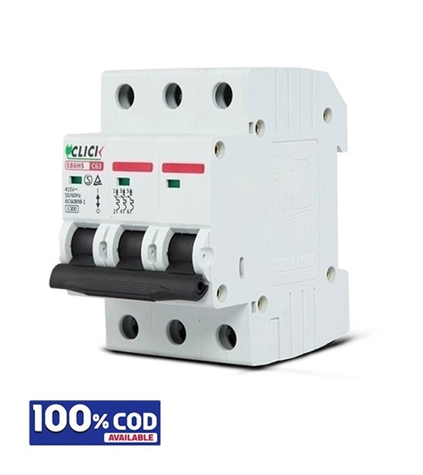 Click Circuit Breaker MCB 3P 50A C 6KA image 1