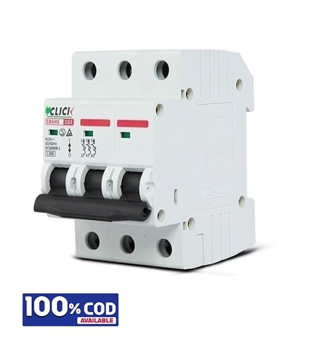 Click Circuit Breaker MCB 3P 63A C 6KA image 1