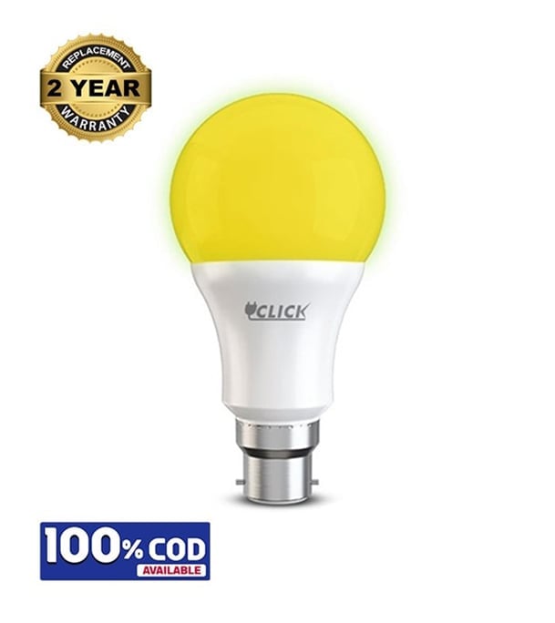 Click Color LED Bulb 13W Pin B-22 Yellow image 1