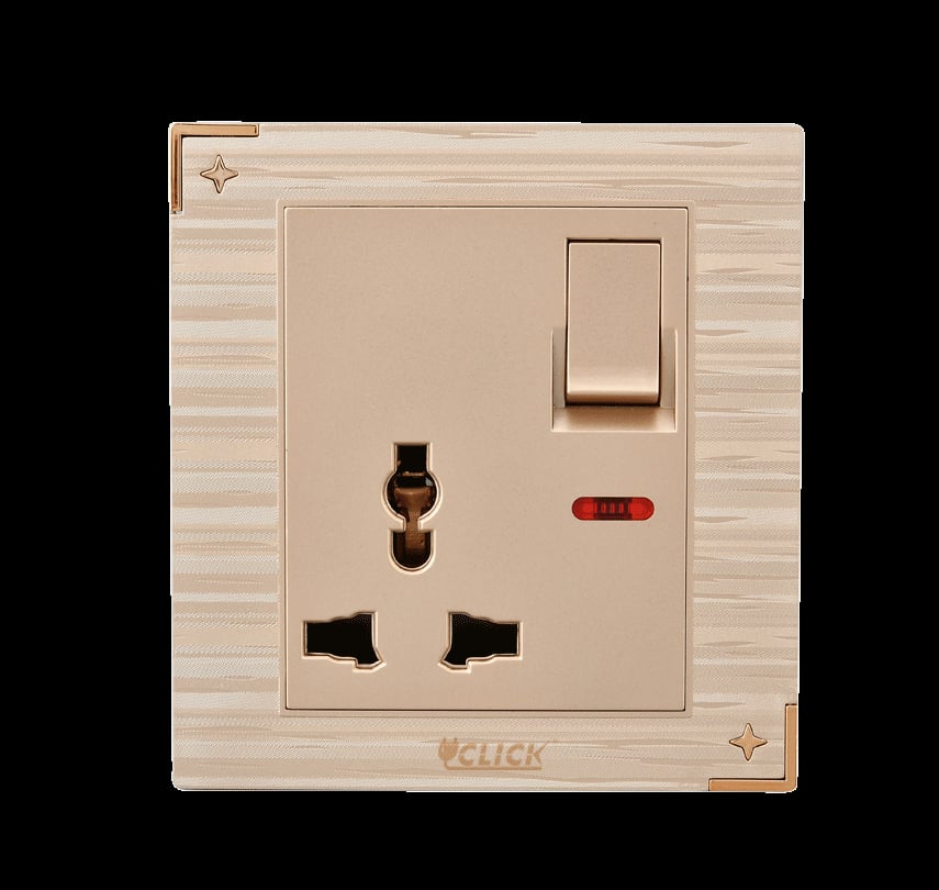 Click Daisy 3 Pin Universal Socket With Switch, 13A image 1