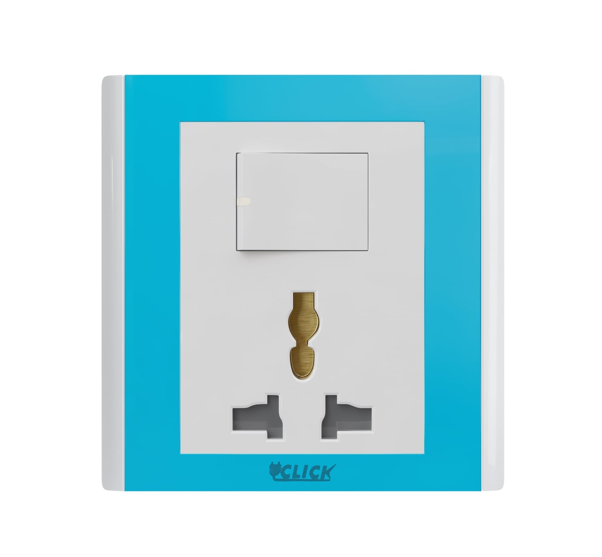CLICK-IRISH-3 PIN Universal Socket With Switch,13A image 1
