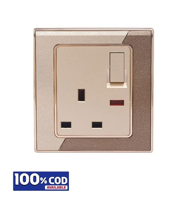Click Marigold 3 Pin Flat Socket With Switch 13A image 1