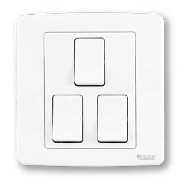 CLICK-PRIME-3 Gang 1 Way Switch image 1