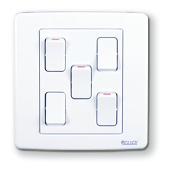 CLICK-PRIME-5 Gang 1 Way Switch image 1