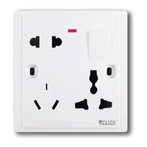CLICK-PRIME-COMBINATION Socket WITH Switch,13A image 1