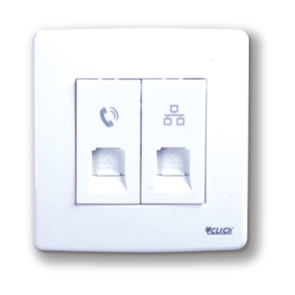 CLICK-PRIME-Telephone And Computer Socket image 1