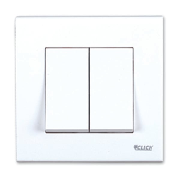 CLICK-TULIP-2 Gang 1 Way Switch image 1
