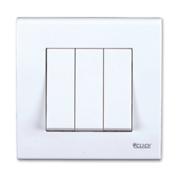 CLICK-TULIP-3 Gang 1 Way Switch image 1