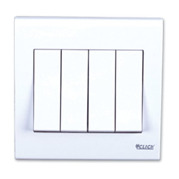 CLICK-TULIP-4 Gang 1 Way Switch image 1