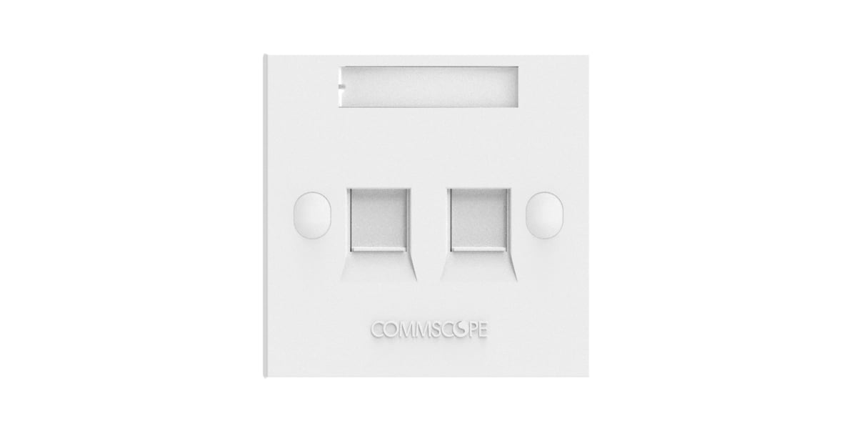 CommScope FPS-BS-2P-W 2-Ports Faceplate Kit image 1