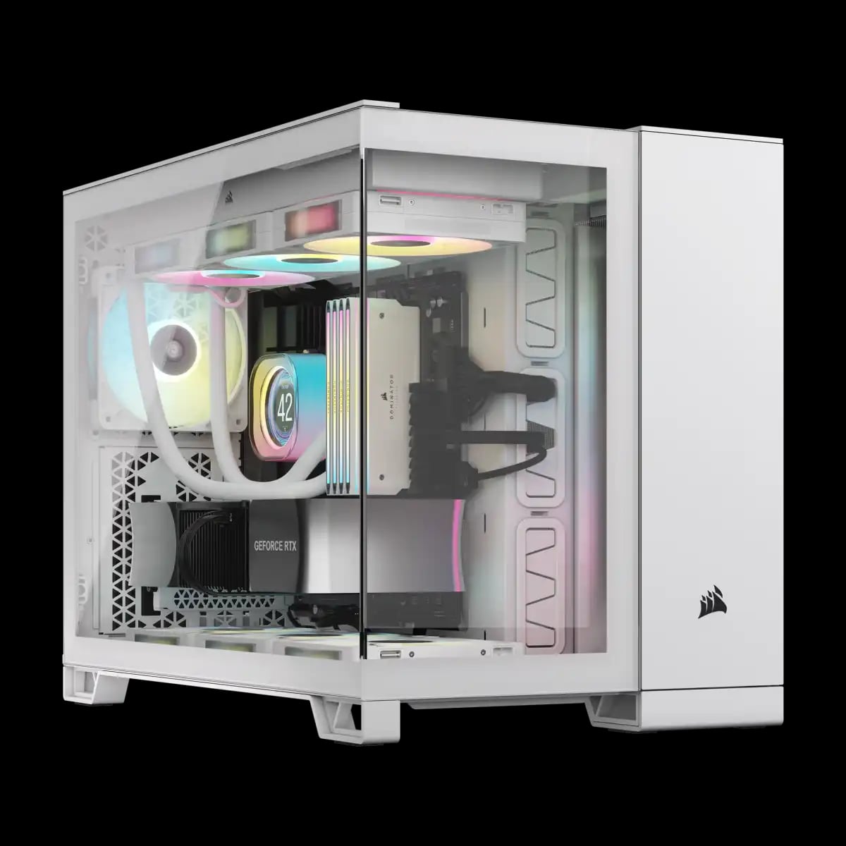 Corsair 2500X Mid-Tower Dual Chamber Casing White image 1