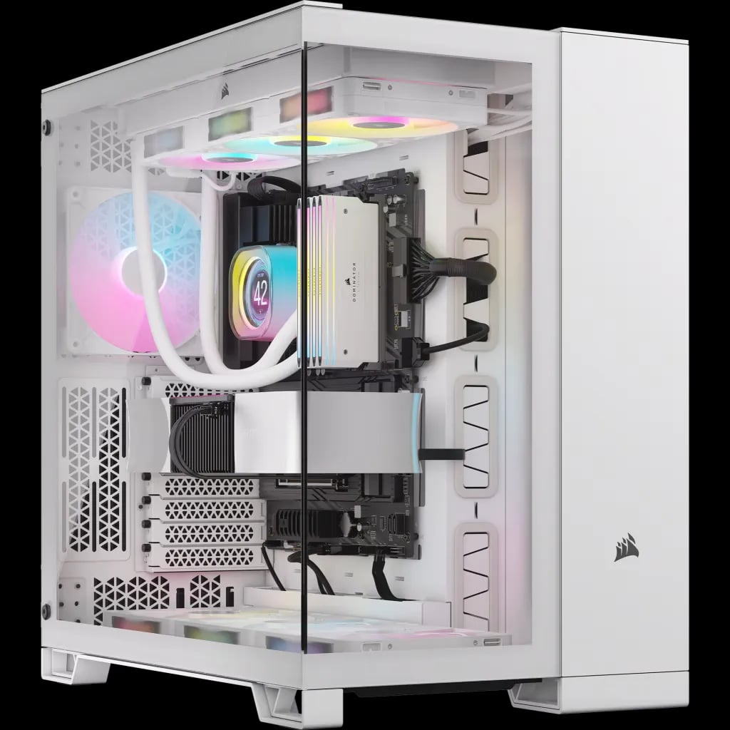 Corsair 6500X Mid-Tower Dual Chamber Casing White image 1