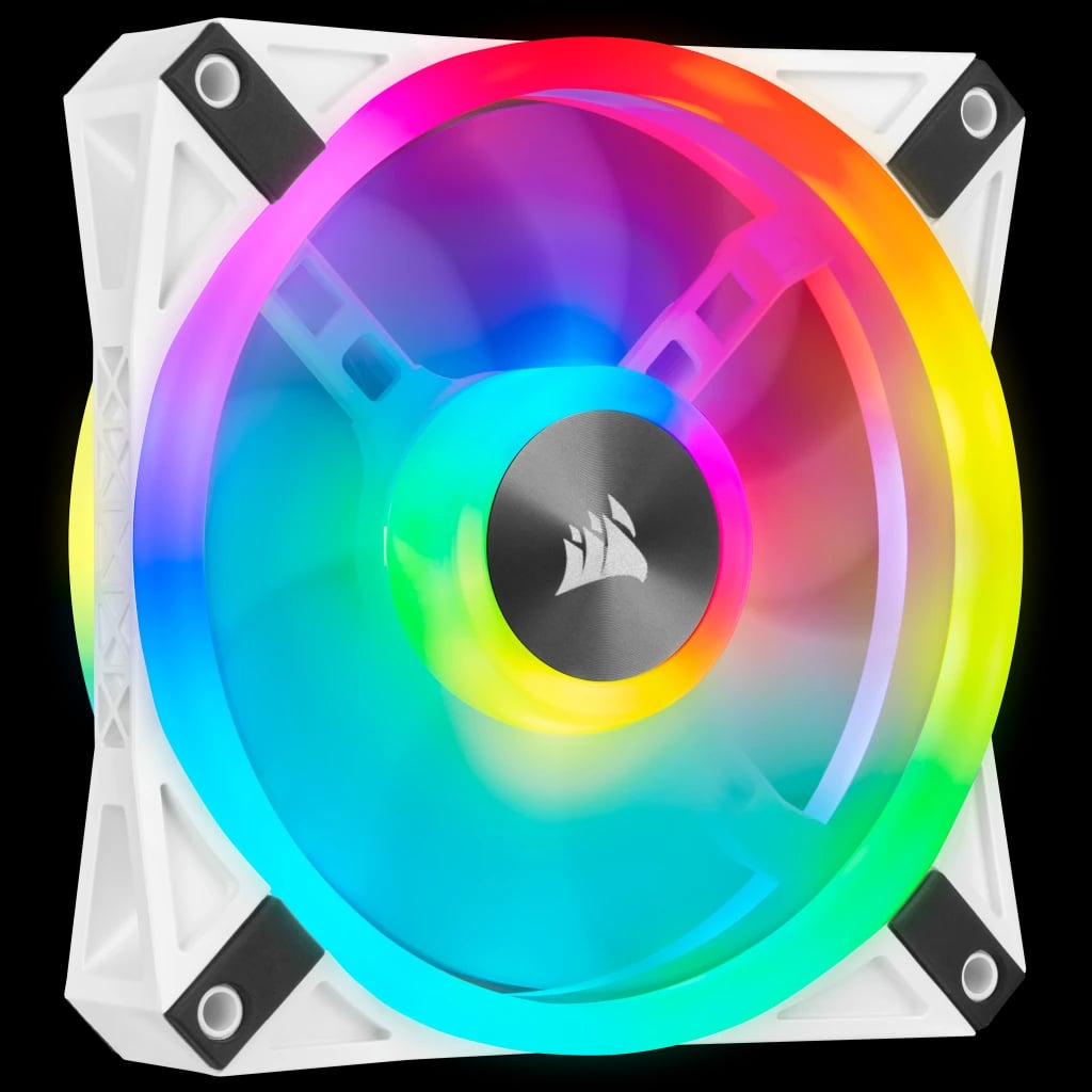 Corsair iCUE QL120 RGB 120mm PWM White Single Case Fan image 1