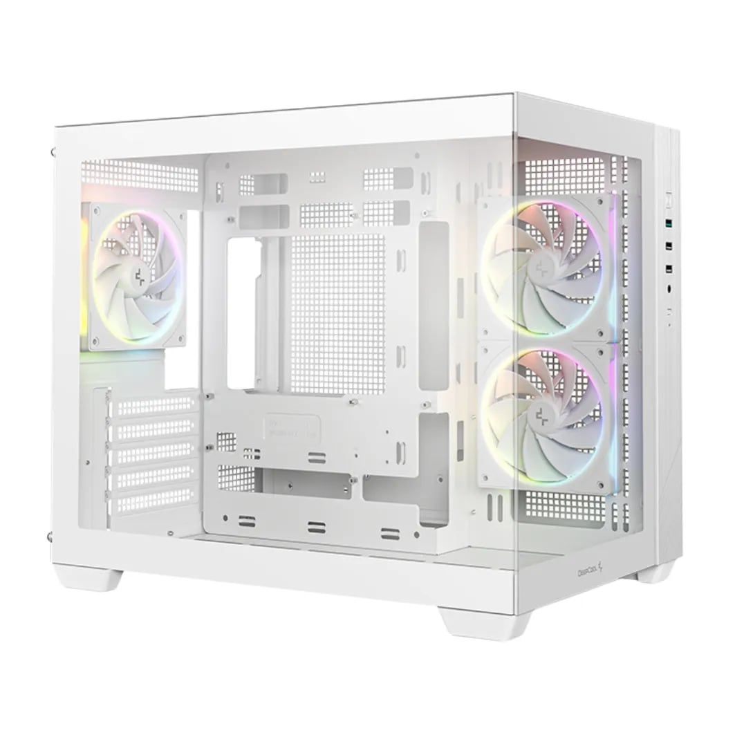 Deepcool CG330 3F WH Mid Tower mATX Gaming Casing image 1