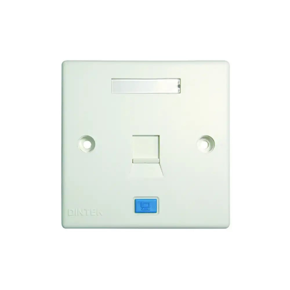 Dintek 1303-12011CH 1-Port Wall Plate with Shutter image 1