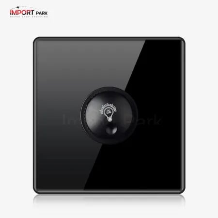 Full Glass Dimmer switch Black image 1