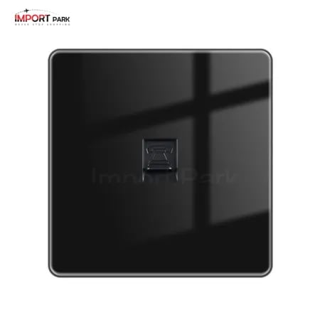 Full Glass Telephone Socket Black image 1