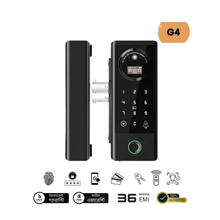 G4 Premium WiFi Smart Face Glass Door Lock image 1