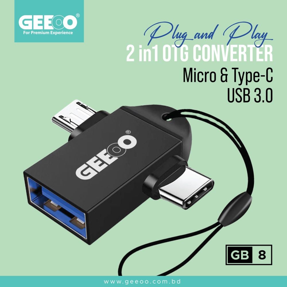 GB8 (Micro & Type-C) 3.0 USB OTG Converter image 1
