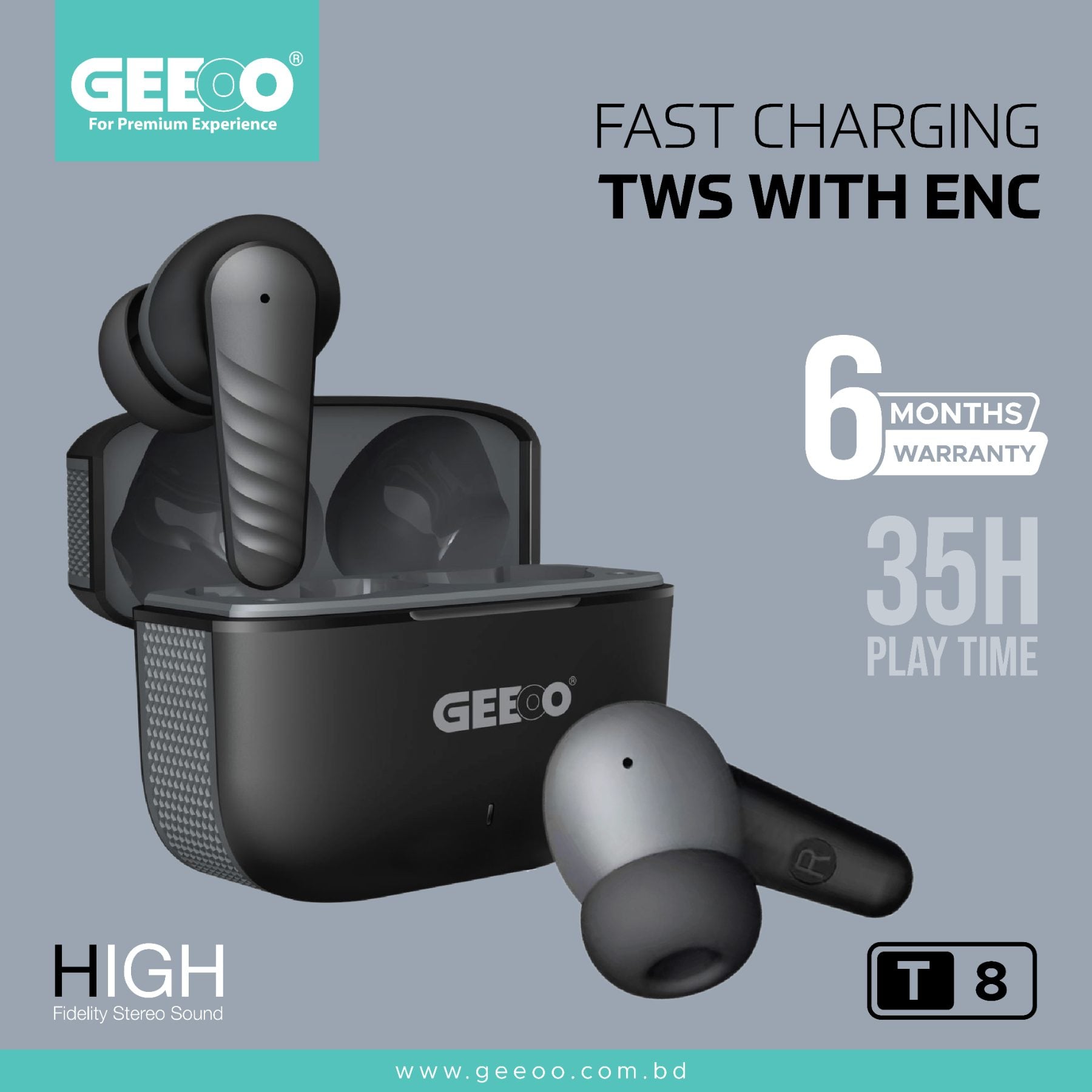 GEEOO Fast Charging TWS With ENC image 1