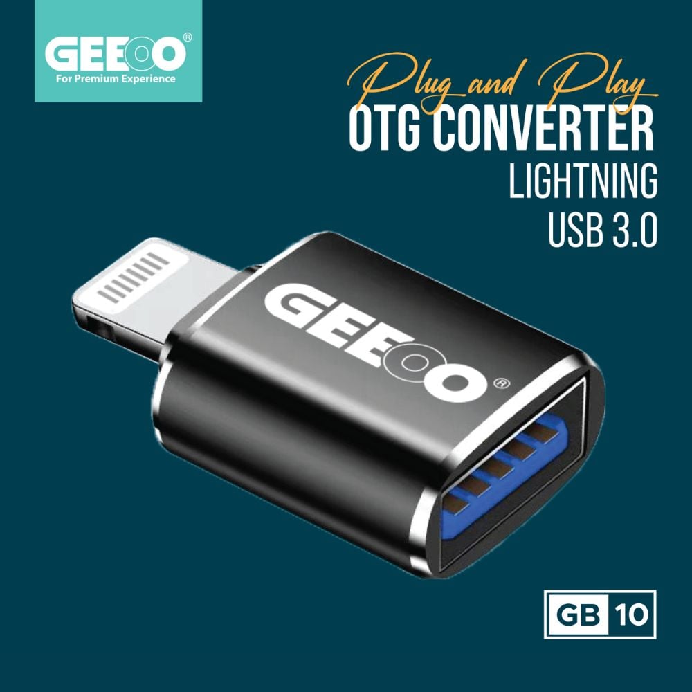 GEEOO Lightning to USB OTG Converter (USB-3.0) image 1