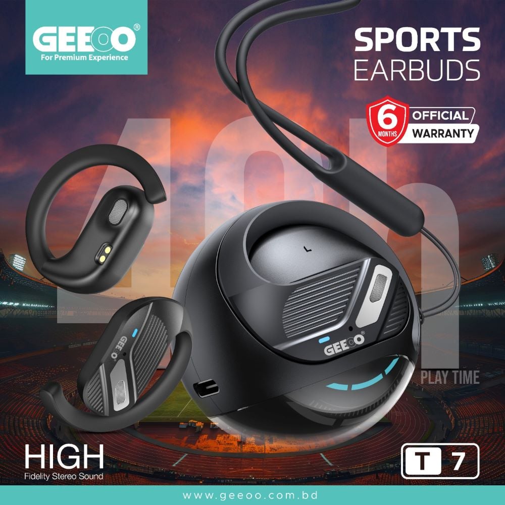 GEEOO T7 Fast Charging Sports Earbuds image 1