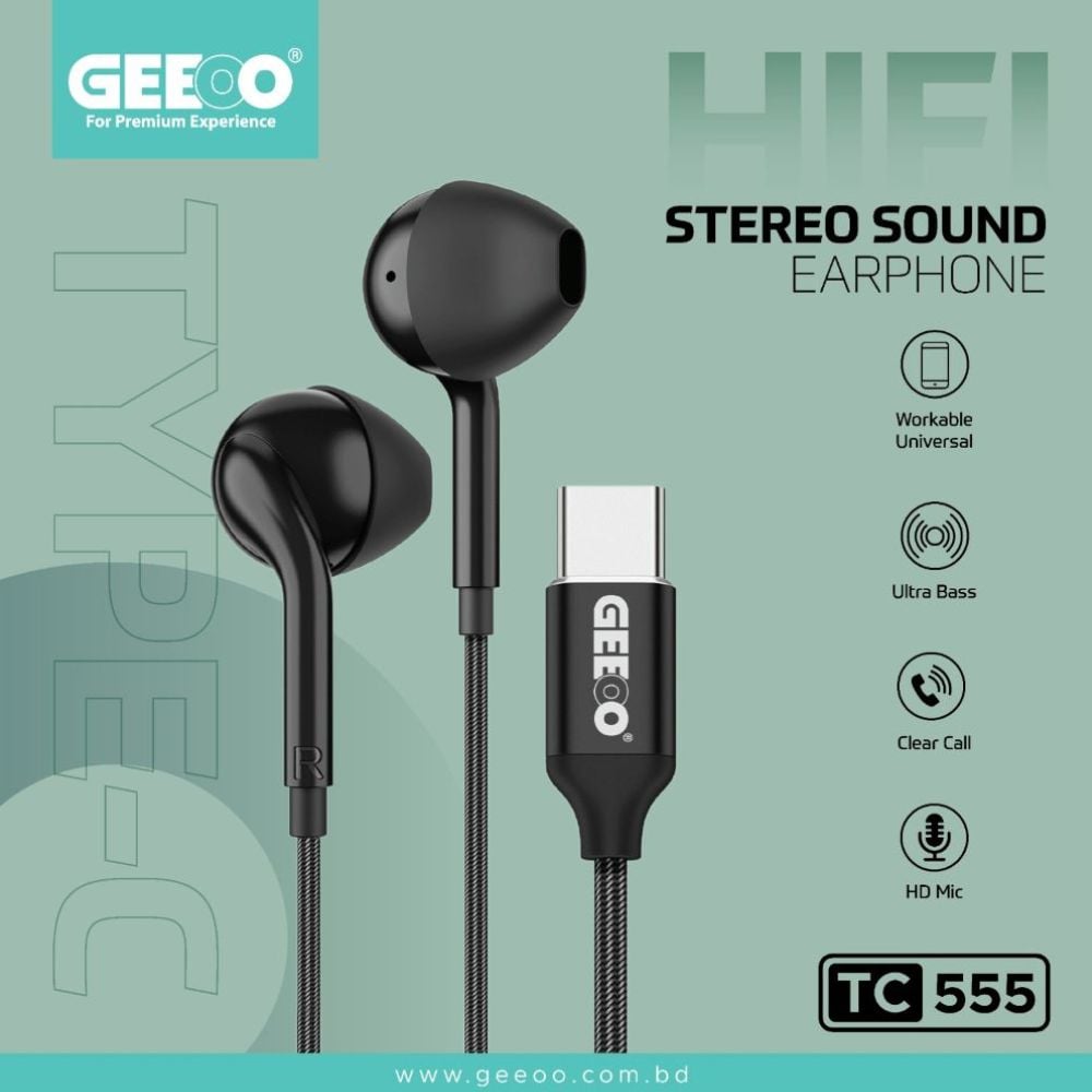 GEEOO Ultra Bass Stereo Sound Wired Earphone image 1