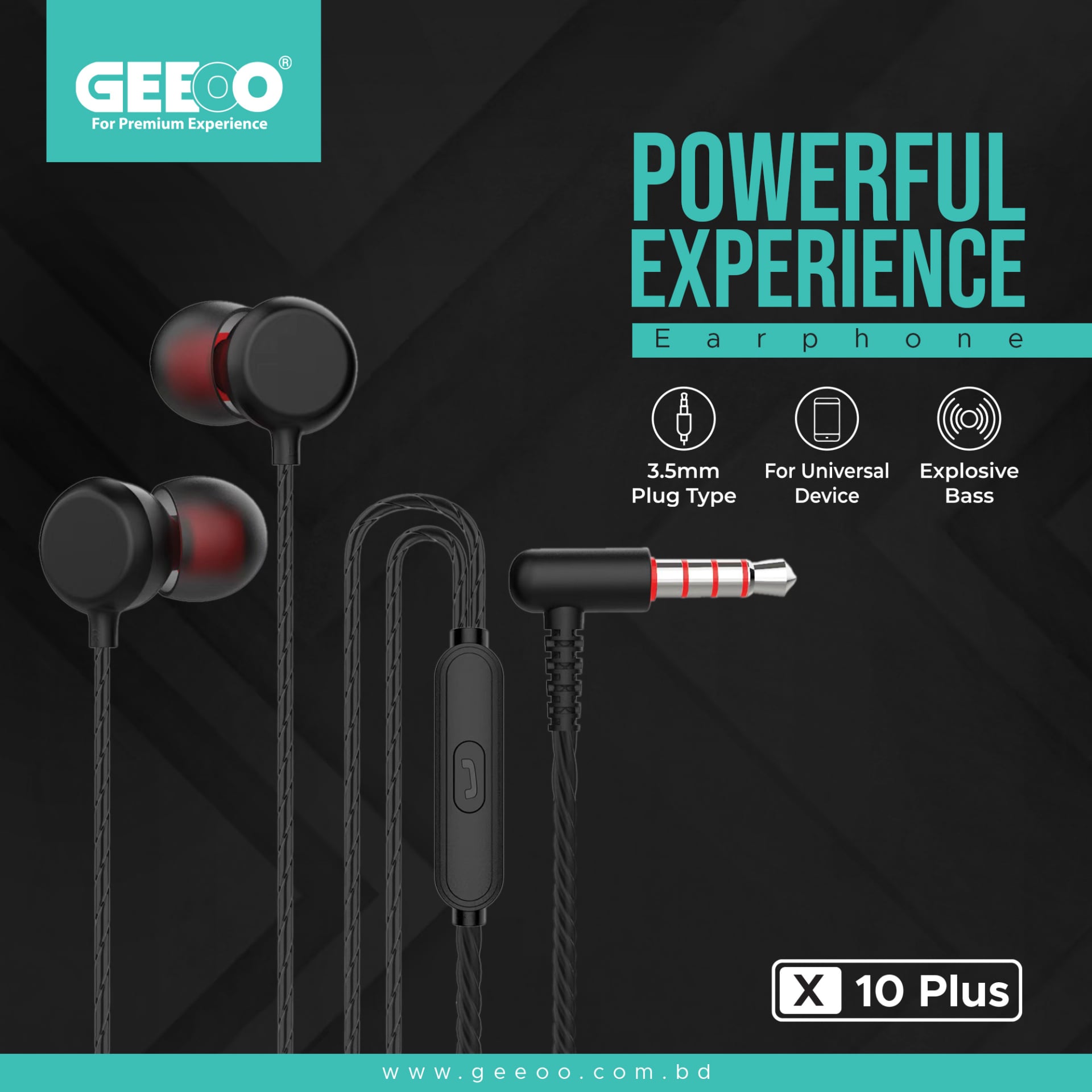 GEEOO X10 Plus Earphone image 1