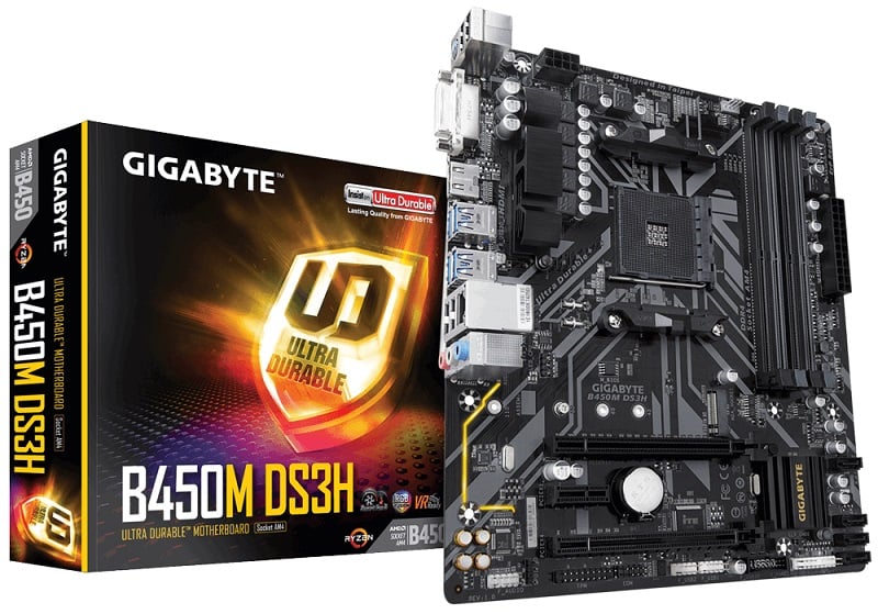 Gigabyte B450M DS3H AM4 AMD Micro ATX Motherboard image 1