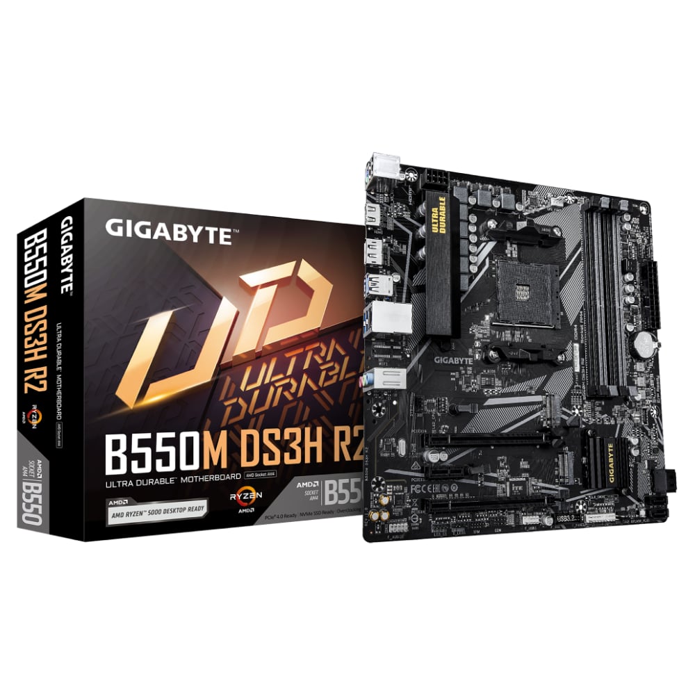 GIGABYTE B550M DS3H R2 mATX AMD Motherboard image 1