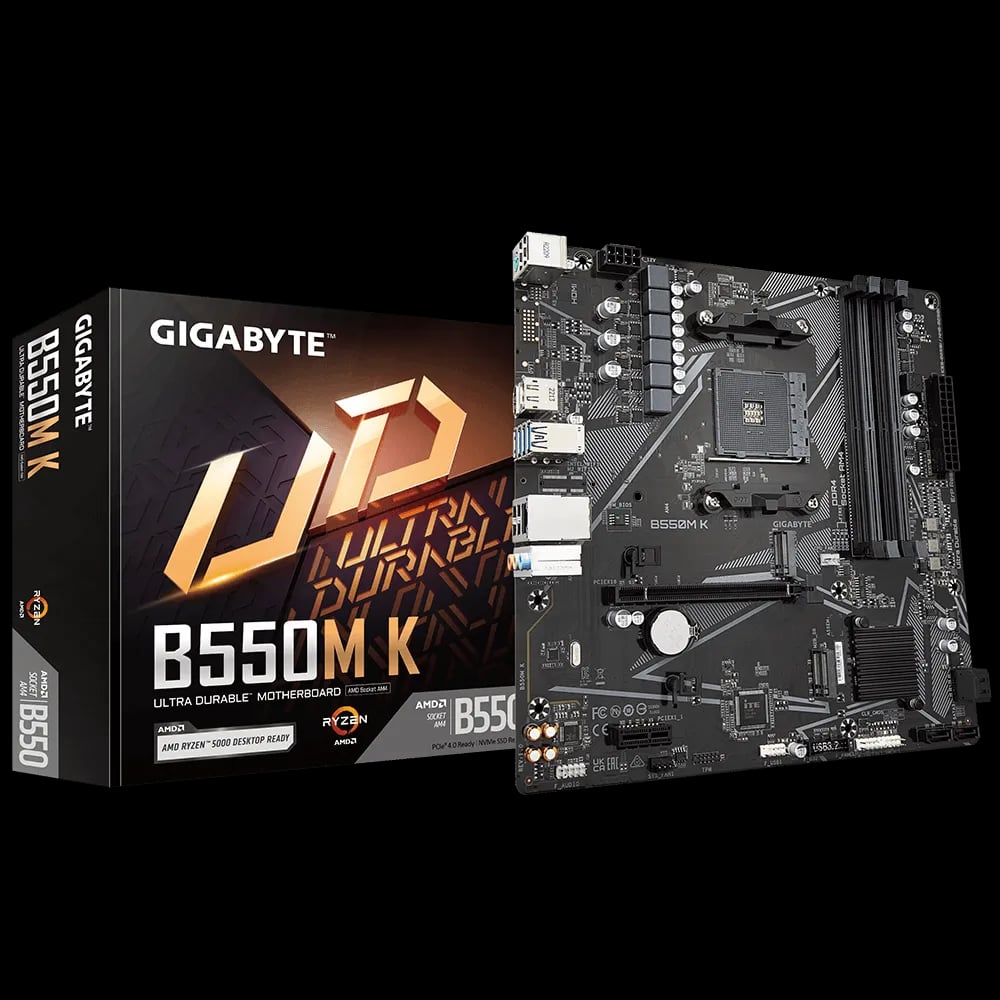 Gigabyte B550M K AMD AM4 Micro ATX Motherboard image 1