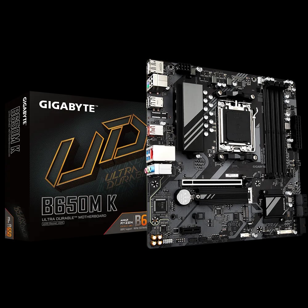 GIGABYTE B650M K AMD AM5 Micro-ATX Motherboard image 1