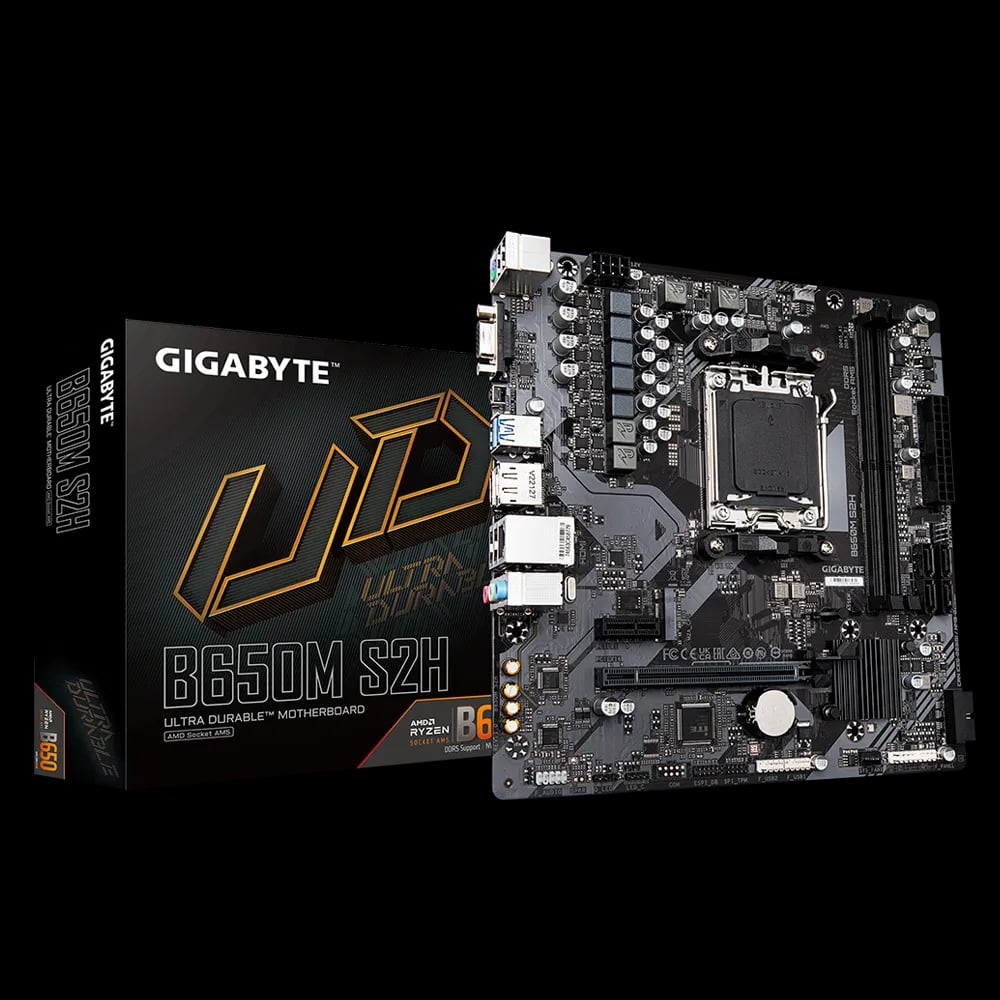 GIGABYTE B650M S2H AM5 Micro-ATX Motherboard image 1
