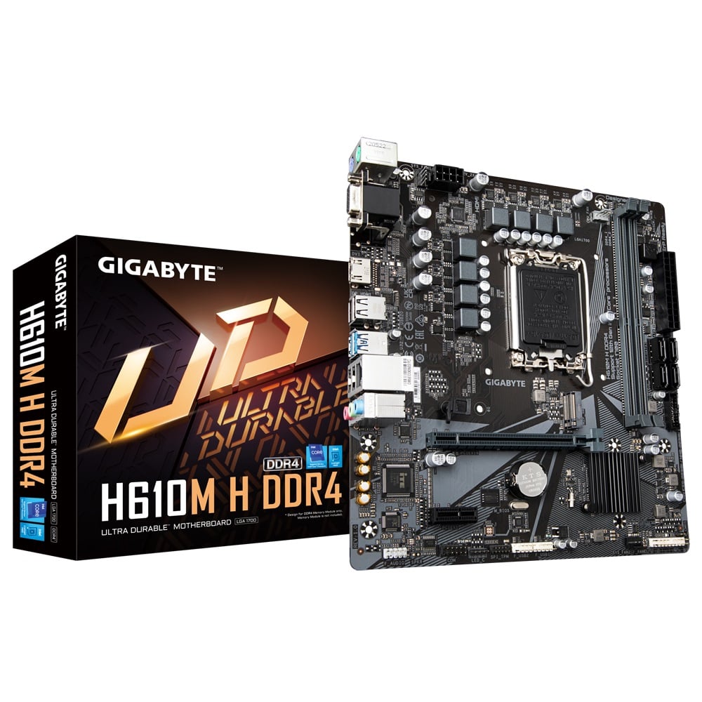 GIGABYTE H610M H DDR4 Micro ATX Motherboard image 1