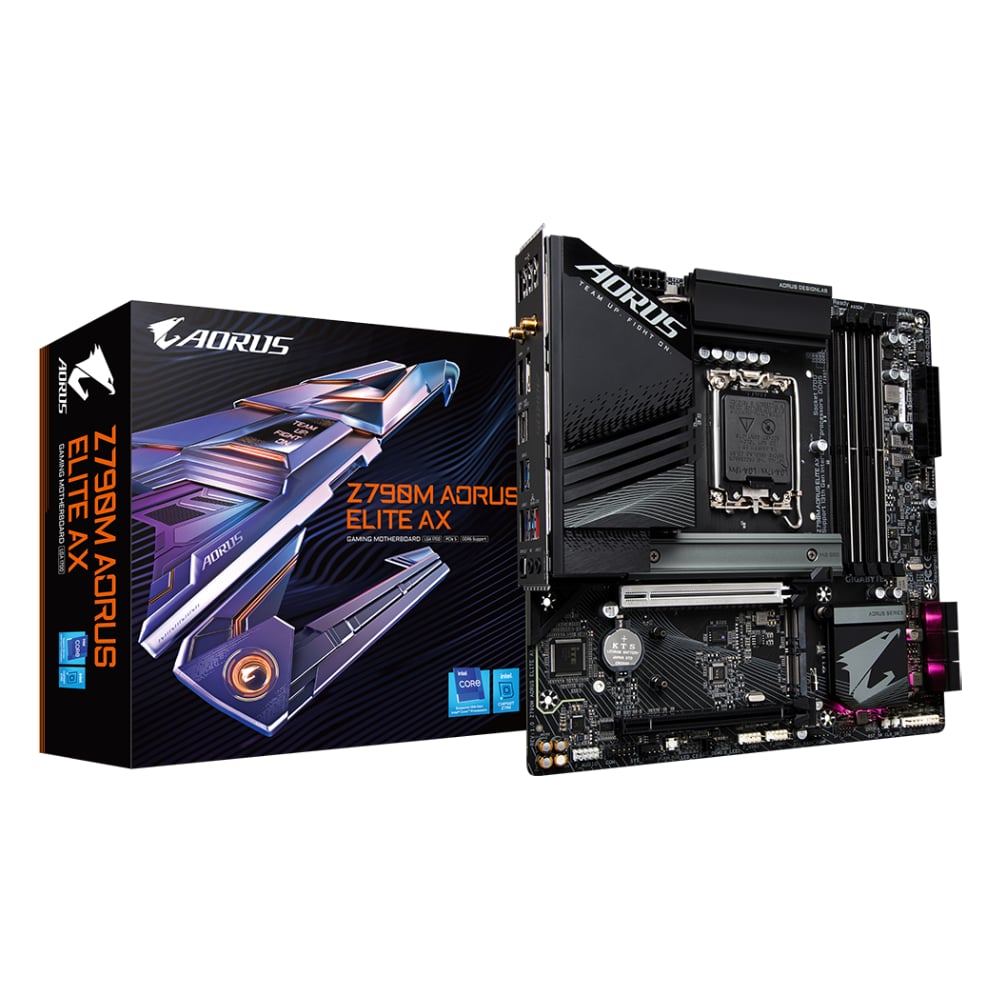 GIGABYTE Z790M AORUS ELITE AX mATX Motherboard image 1