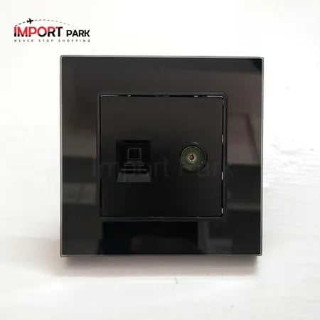 Glass Border Dish + Internet Socket Black image 1
