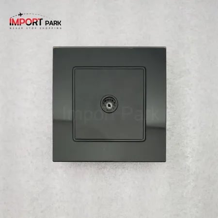 Glass Border Dish TV Socket Black image 1